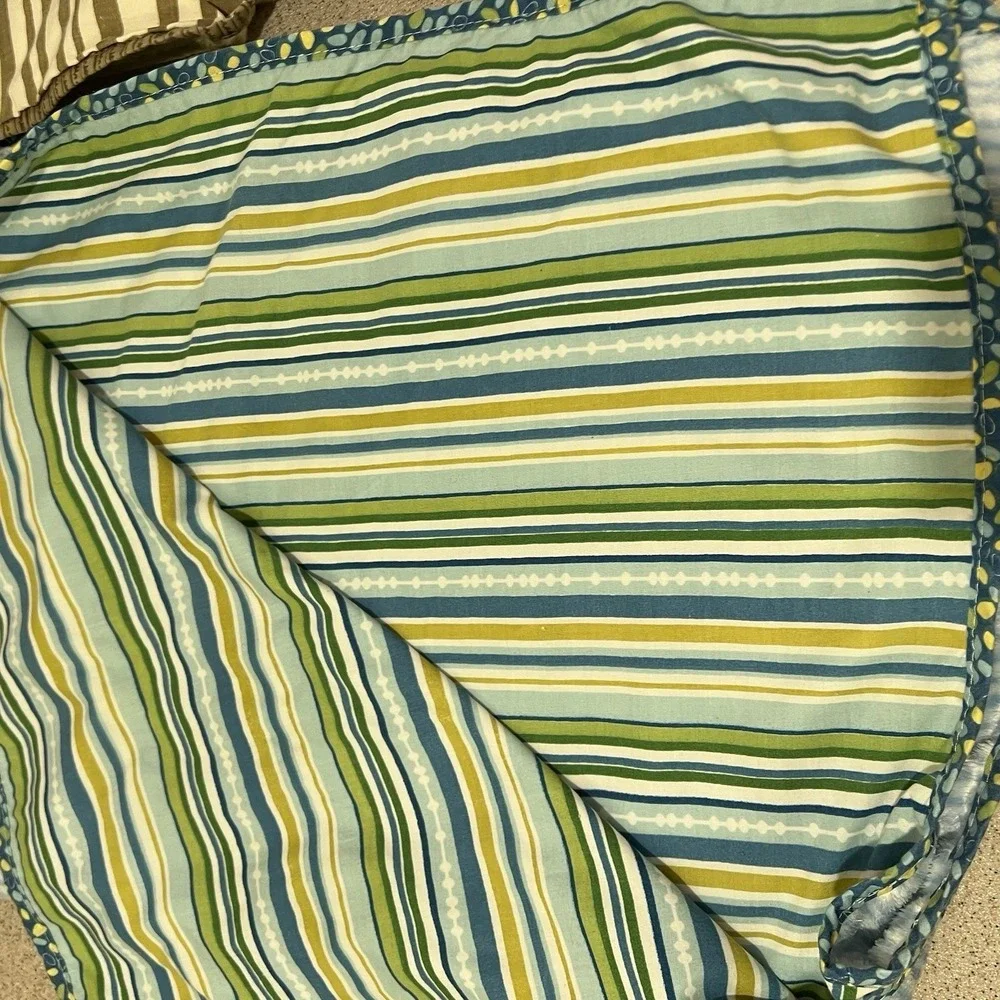 Cocalo Turtle‎ Reef Reversible Plush Baby Blanket Embroidered Turtle Fish Cotton